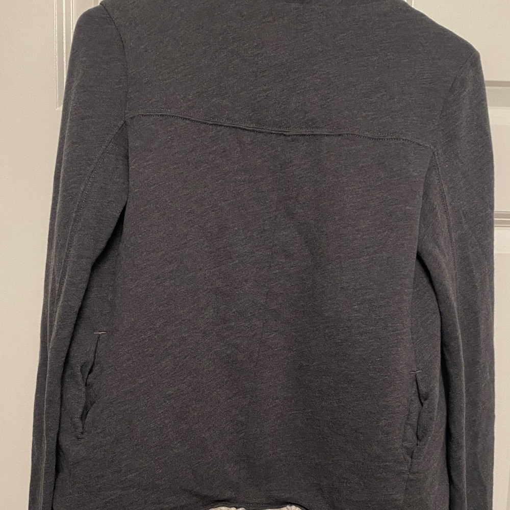 Abercrombie & Fitch Charcoal Jacket with Cream Fleece - Picture 5 of 6
